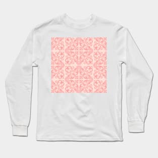 Decorative Tiles / Vintage Summer Pink Long Sleeve T-Shirt